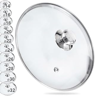 orion group Szklana pokrywka na patelnię, pokrywka z krawędzią ze stali nierdzewnej 32 cm