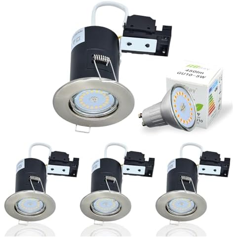 HiBay 4X Dimmable Fire Rated GU10 Downlights Cover