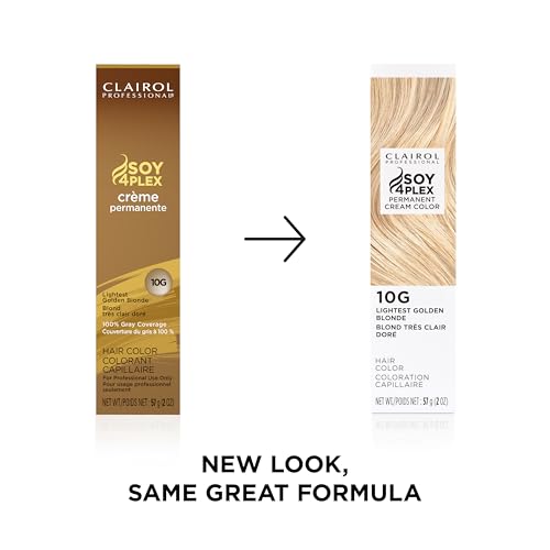 Image of Clairol Professional Permanent Cream Hair Color | 100% Gray Coverage | Blonde, Brown, Black, & Red-Violet Shades | Deep Conditioning & Fade Resistant Results