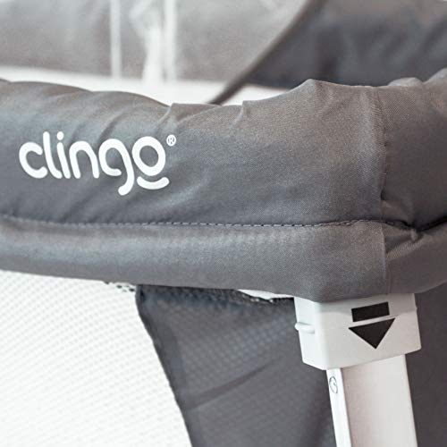 Berço Portátil com Mosquiteiro Cinza, Clingo, Cinza