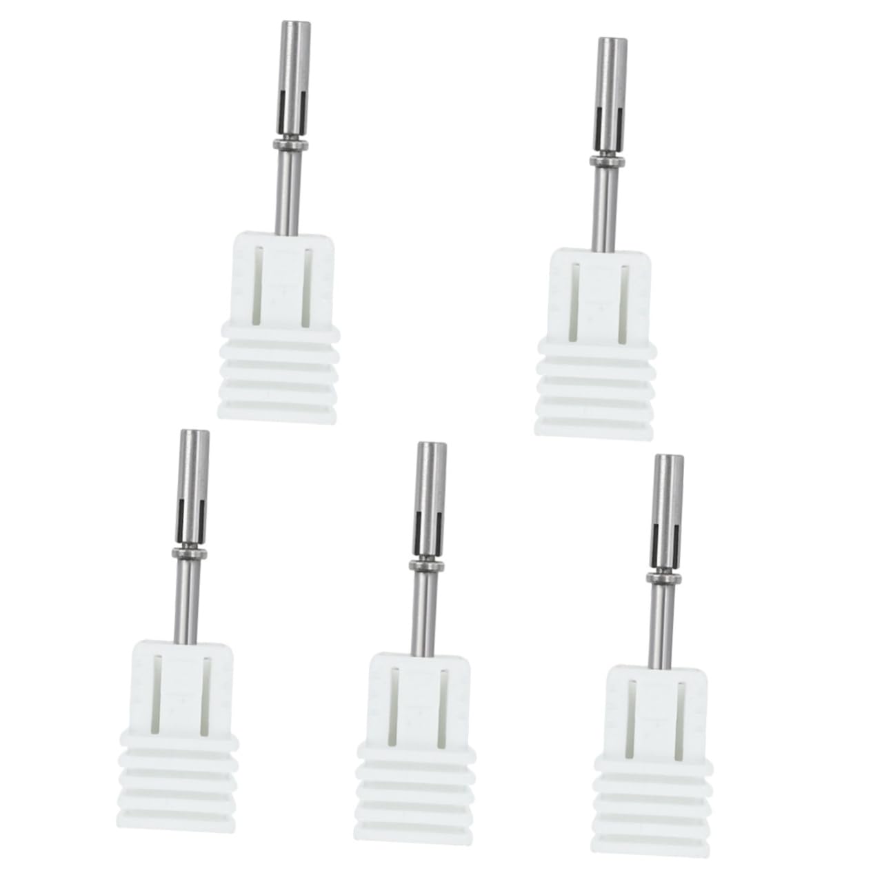 FRCOLOR 5 Piezas equipo brocas para cutículas de uñas bloquear para uñas clavo de punto pedicure corta unhas cabezales de pulido para uñas broca para cutículas Acero inoxidable