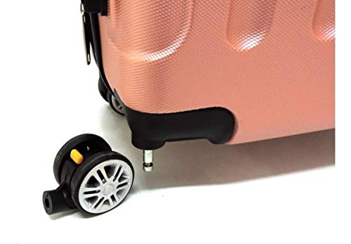 Mala De Bordo Rígida Viagem Abs Rodinhas Giro 360° Hinza Pp Rosê