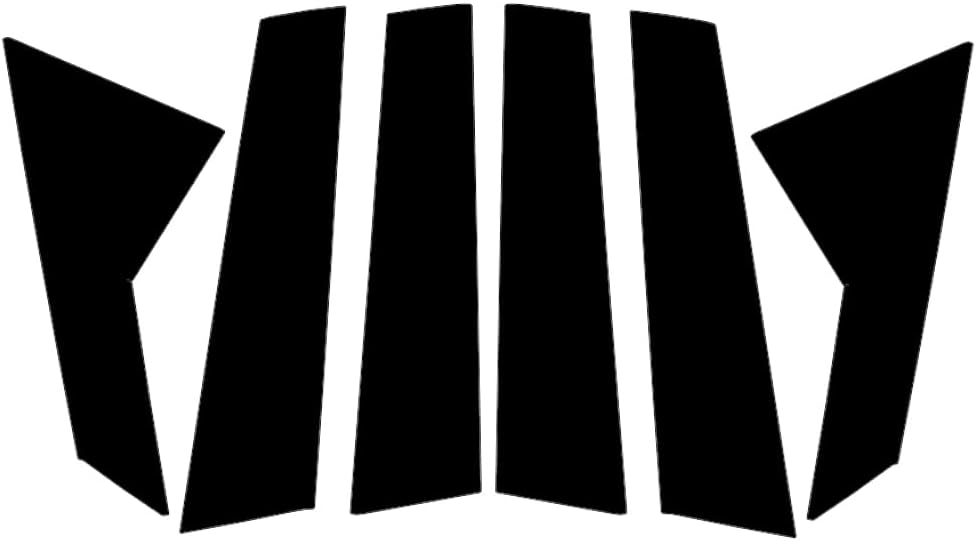 Rvinyl Pillar Post Pre Cut Window Trim Kits in Gloss Black Compatible with Kia K5 2021-2023 - Adhesive Backs