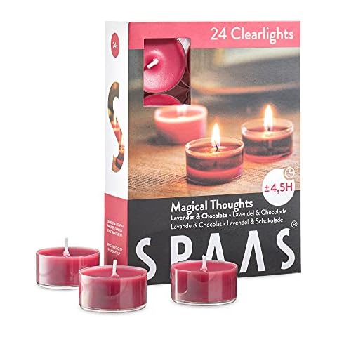 SPAAS Scented Tea Lights Candles in Clear Cups Cover