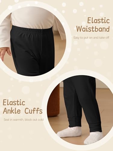 5-Pack Unisex Baby Pants 0-24M, Cotton Baby Boy Girl Pants Pull-On Leggings for Infant Boys & Girls, Multicolor3