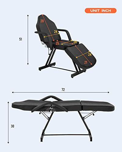 Multipurpose Massage Table Massage Bed Spa Salon Facial Bed 73 Inch Long Adjustable Folding Massage Table Tattoo Chairs Salon Massage Equipment #TOP6