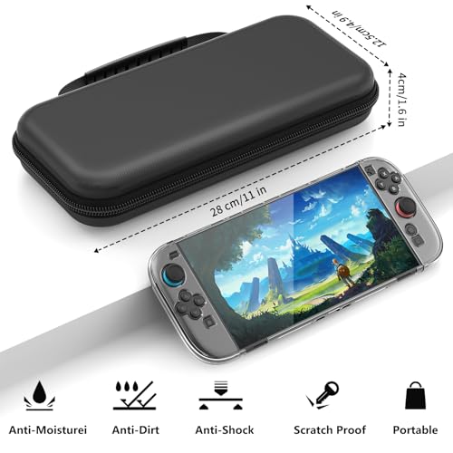 HEYSTOP Funda para El Kit de Accesorios de Nintendo Switch 2, Estuche de Viaje para Switch 2, Carcasa Protectora de Base Insertable con Protección de Pantalla para La Consola Nintendo Switch 2 - imagen 3