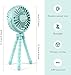 Suteng Stroller Fan Flexible Tripod Clip On Baby Fan, Battery Operated Mini Portable Handheld Fan for Car Seat Crib Stroller, USB Rechargeable Small Desk Fan with 3 Speeds and LED Lights
