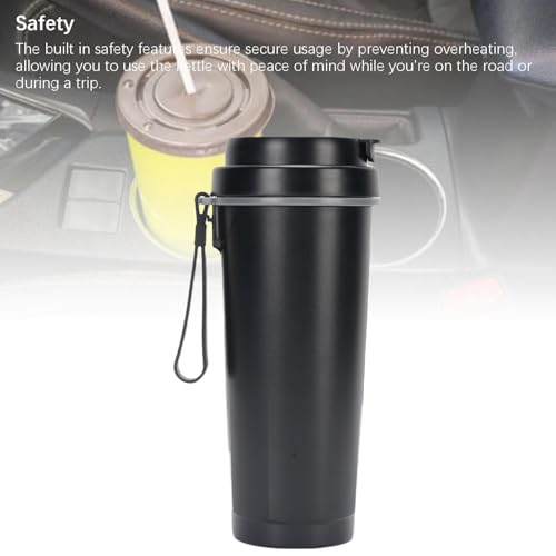Asixxsix Tetera Eléctrica para Auto, 12V/24V 500ML miniatura 3