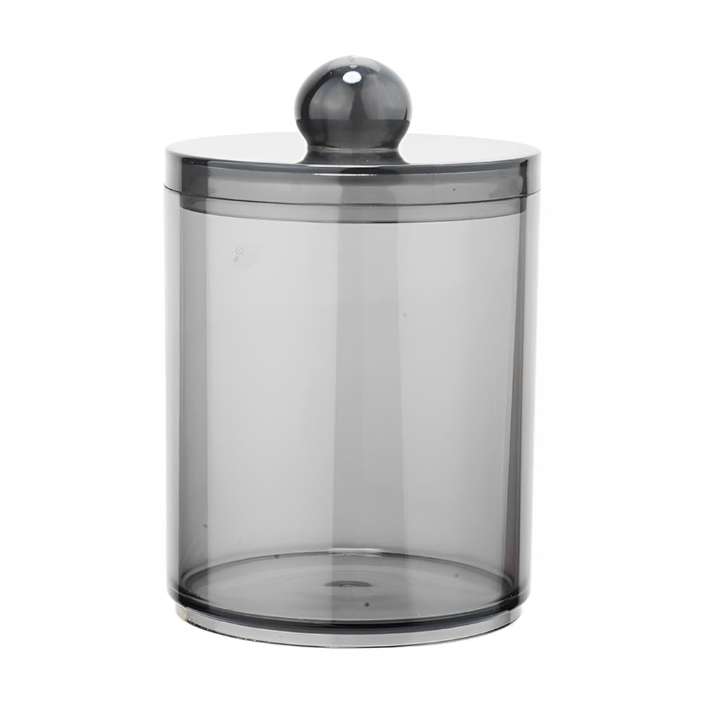 Lianxibag Black Transparent Cotton Swab Storage Box Portable Makeup Cosmetic Organizer Acrylic Jewelry Container Tools(Black)