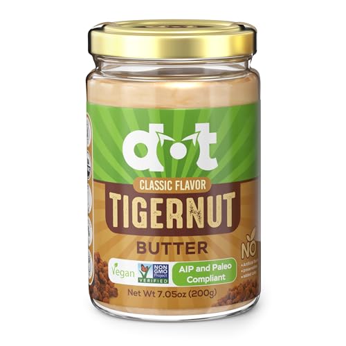 DON OF TREATS | Smooth Tigernut Butter Tiger Nut Butter | AIP and Paleo Compliant | Nut Free High Prebiotic Ingredients | No Sugar Added | Whole 30 | Low FodMap | Low Oxalate | 7.05 Oz., Natural