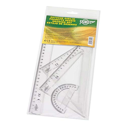 Faibou00a0u0096u00a0Case with Ruler, Set Square, Triangle and Protractor