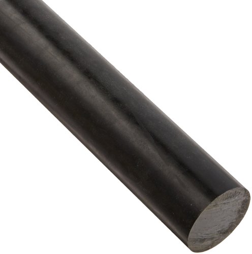 Acetal Round Rod, Opaque Black, Meets ASTM D6100, 1