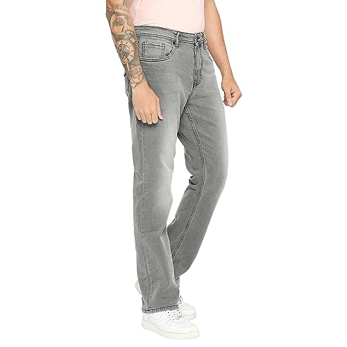 Image of Being Human Green Skinny Cropped Fit Men's Denims Clothing