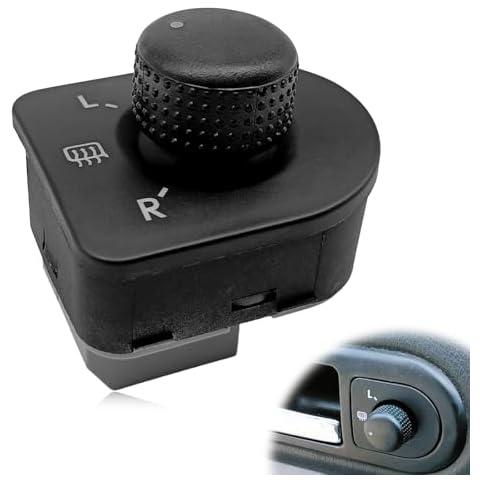 Side Mirror Switch Control Wing Mirror Switch - for VW Beetle1998-2010, Passat1998-2005, Jetta1999-2005, Golf 1999-2006, B5 Mk4 GTI R32 Power Rear View Mirror Switch Remote Control, 1J1959565F Cover