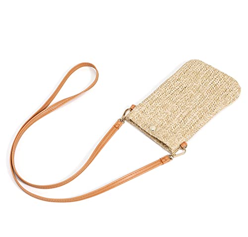 Small Straw Woven Crossbody Bag Cell Phone Purse Shoulder Straw Clutch Summer Beach Wallet Handbags For Women Girl Vacation4