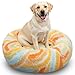 HiiARug Calming Soft Round Dog & Cat Bed, Donut Cuddler Warming Cozy Fluffy Plush Cushion Beds for Small Medium Sized Dog and Cat