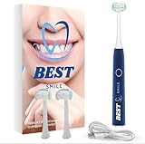 Best Smile Electric 3-Sided Toothbrush, 2 Replacement Brushing Heads, Charging Cable