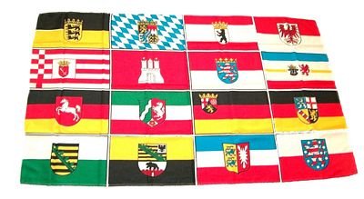 Fahne Flagge Deutschland 16 Bundesländer NEU 30 x 45 cm