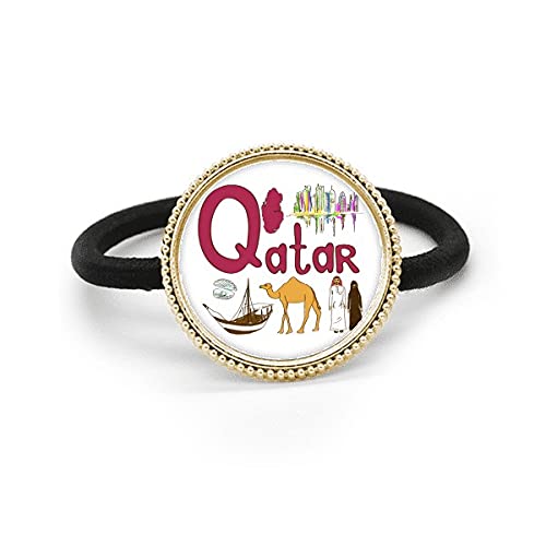 Tocado de goma de Qatar plateado contra la rotura del pelo largo