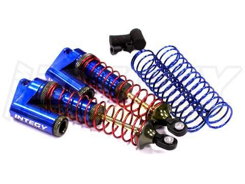 Integy RC Model T7964BLUE MSR9 Rear Piggyback Shocks for 1 10 Stampede 2WD,Rustler 2WD,Slash 2WD (L=102mm)