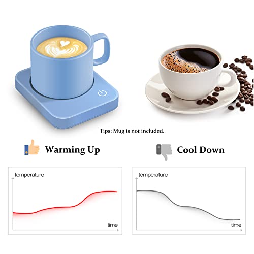 image for VOBAGA Coffee Mug Warmer for Desk with Auto Shut Off & 3-Temp Settings