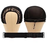 Ecojunmi U Part Wig Cap with Drawstring & Anti-Slip Elastic Band Set