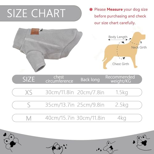 Sinirttou Hundepullover für kleine Hunde, Hundepullover, warme Baumwollmäntel mit weicher Textur für Welpen, mittelgroße Hunde und Katzen (M)