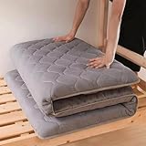 Japanische Futon-Matratze, 10 cm dicke, faltbare Bodenmatratze mit hochdichtem Schaumstoff, tragbare...