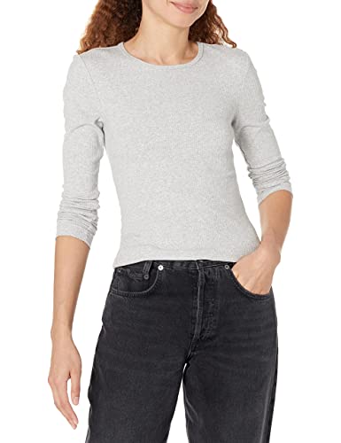 Amazon Essentials Women's Slim-Fit Long Sleeve Rib Knit Crew Neck Top (Available in Plus Size), Pack of 22