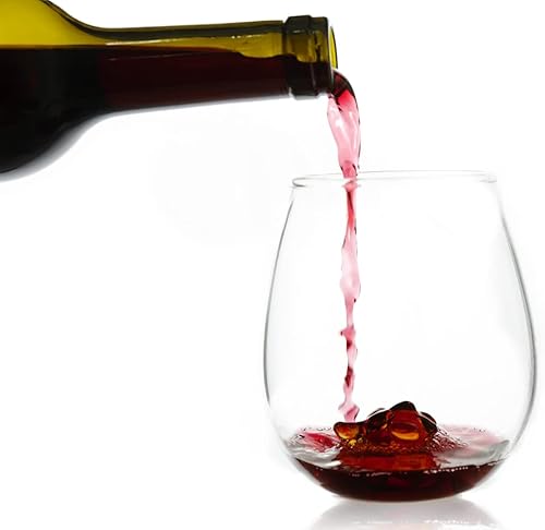 Miniatura 9 de Copas de vino sin tallo con delfines en el interior copas de vino únicas de gran capacidad de 16 onzas con marcador de delfines 3D para regalos de