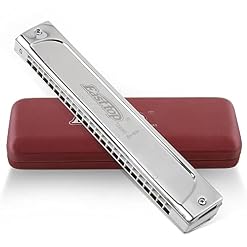 East top Harmonica trémolo professionnel en G avec 24 trous T2406S Instrument Orgue à bouche pour adultes, joueur… - Les Beatles, Paul McCartney, John Lennon, RIngo Starr, George Harrison