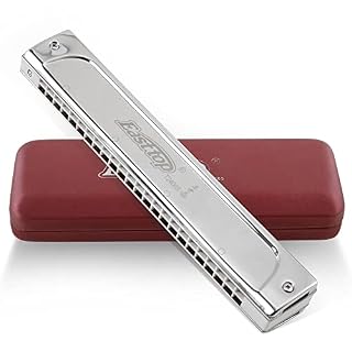 East top Harmonica trémolo professionnel en G avec 24 trous T2406S Instrument Orgue à bouche pour adultes, joueur… - Les Beatles, Paul McCartney, John Lennon, RIngo Starr, George Harrison