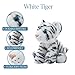 The Petting Zoo Tiger Stuffed Animal, Gifts for Kids, Wild Onez Zoo Animals, White Tiger Plush Toy 9 inches
