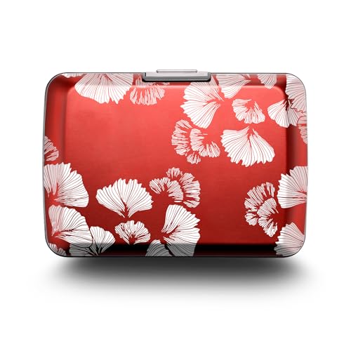 Image of OGON -DESIGNS- Aluminum card holder with metal lock, RFID protection against fraud and demagnetization, compact wallet, Smart Case OSLO model