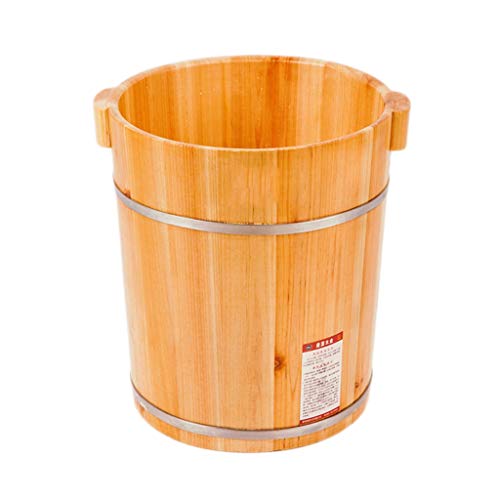 Wood Foot Bath Bucket Adult Heightening Wooden Foot Basin, Household with Lid Foot Bath, Foot Bath, Foot Bath Barrel Household, Covered Foot Bath, Fragrant Fir Foot Bath Barrel, FA