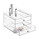 iDesign Clarity Stapelbarer Organizer mit 3 Schubladen für Lesebrillen, Brillen, Sonnenbrillen - Durchsichtig, 1 Stück