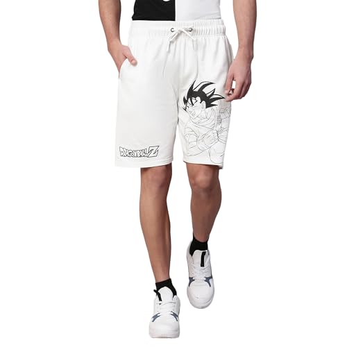 Image of Free Authority Official Dragon Ball Z Goku Printed Regular Fit Shorts for Young Men