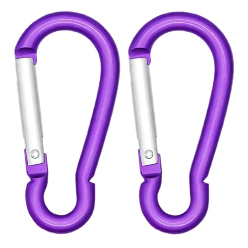 LESHIRY Carabiners Keychain 3" Aluminum Carabiner Clip (HL-Purple 2PCS)