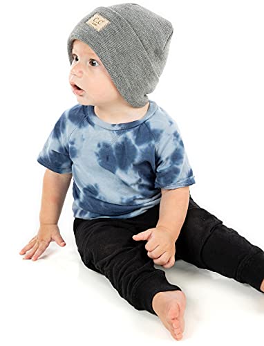 Image of Funky Junque Adorable Newborn Baby Smiley Face Beanie - Soft Knit Winter Hat with Premium Suede Patch