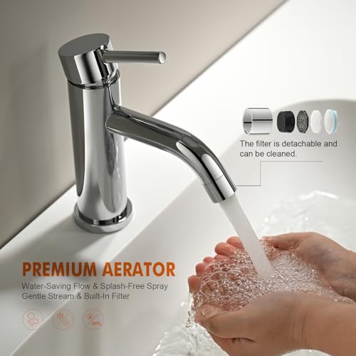 Ibergrif Chrome Basin Mixer Taps with Single Lever Control - M11003 for Modern Bathrooms - Image 6