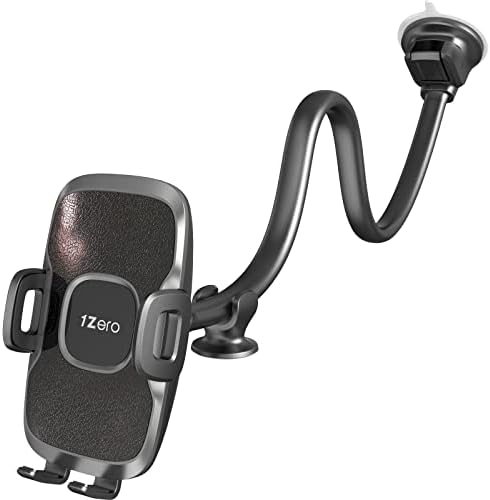 1Zero Solid Car Truck Phone Mount Holder Black with 14" Gooseneck Long Arm
