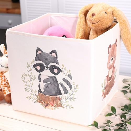 PRENDİ HOME K116 Faltbare Aufbewahrungsbox 30x30x30 cm aus Stoff für Spielzeug, Kleidung und Haushalt – stabile Ordnungsbox ohne Griffe, platzsparend faltbar, ideal fürs Kinderzimmer