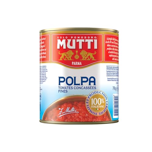 Tomates pelados triturados MUTTI – Pack de 6 latas de 790 g