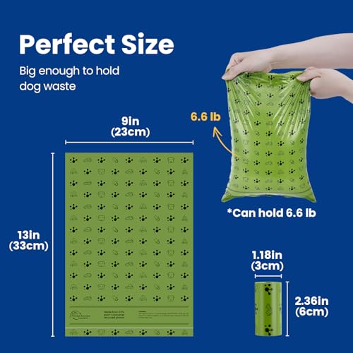 Image of Dog Poop Bags, Guaranteed Leak Proof and Extra Thick Poop Bag Rolls for Dogs, Lavender Scented, 120 Count