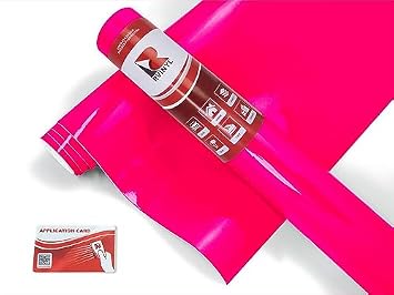 ORACAL 6510 Series Fluorescent Cast Film in Pink 046-2ft x 1ft - Gloss Finish High Visibility Thick Vinyl for Graphics, Decals and Signage