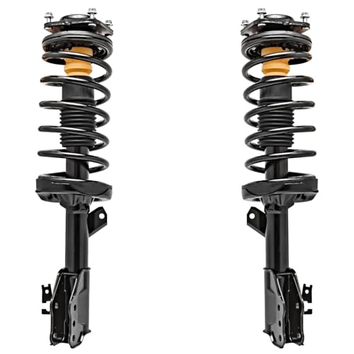 Image of Detroit Axle - Front Struts with Coil Spring + Sway Bars Outer & Inner Tie Rods Replacement for 2001-2006 Mazda MPV - 10pc Set
