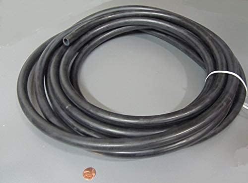 Acid Resistant Black Neoprene Round Tubing 80A .750" (3/4") OD x .500" (1/2") ID x 100 Ft. Length 1 Roll