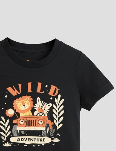 Image of Amazon Brand - Symbol Boys 100% Cotton Graphic Printed Half Sleeves T-Shirt | Age 2-6 Years