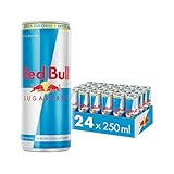 La caja contiene 24 latas de Red Bull Sugarfree 250ml